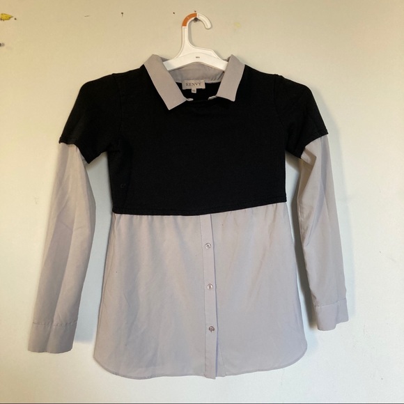 Renvy Tops - Renvy Women’s Collared Cropped long sleeve Top